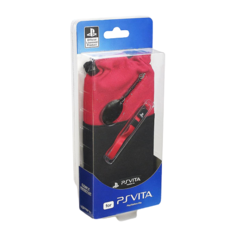 4gamers Комплект аксессуаров CleannProtect Kit для консоли PlayStation Vita черный/красный