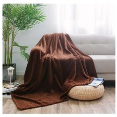 Плед Cleo Royal plush 180х200 см, коричневый