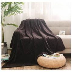 Плед Cleo Royal plush 180х200 см, темно-коричневый