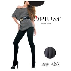 Колготки Opium Strip 120 den, размер 3-M, nero (черный)