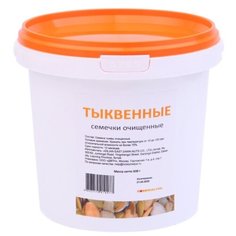 Семечки тыквенные Hobbyhelper очищенные в ведре 600 г