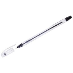 CROWN Ручка шариковая Oil Jell, 0.7 мм, черный цвет чернил