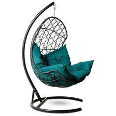 Подвесное кресло-кокон Laura Outdoor Барселона, черный/зеленый