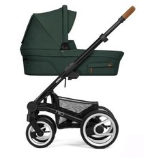 Универсальная коляска Mutsy Nio Adventure (2 в 1) pine green/cognac grip black, цвет шасси: черный