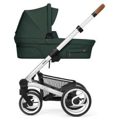 Универсальная коляска Mutsy Nio Adventure (2 в 1) pine green/cognac grip standart, цвет шасси: серебристый