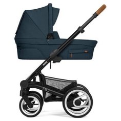 Универсальная коляска Mutsy Nio Adventure (2 в 1) ocean blue/cognac grip black, цвет шасси: черный