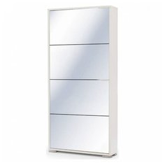 Обувница Vental Viva-4S , размер (ШхГ): 69.5х17 см , цвет: белый/зеркало