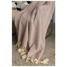 Плед Этель Идига 125 x 150 см, светло-коричневый