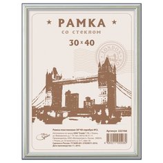 Фоторамка OfficeSpace №2 30x40 см (пластиковая) серебряный