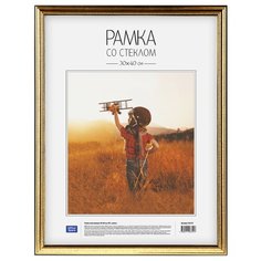 Фоторамка OfficeSpace №2 30x40 см (пластиковая) золотой
