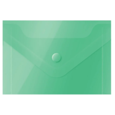 OfficeSpace Папка-конверт на кнопке А7, пластик 150 мкм, 20 шт зелeный