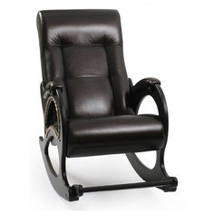 Кресло-качалка Комфорт Модель 44 размер: 60х104 см, обивка: искусственная кожа, цвет: венге/oregon perlamutr 120 Komfort