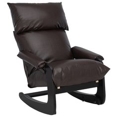 Кресло-качалка Комфорт Модель 81 размер: 97х74 см, обивка: искусственная кожа, цвет: венге/vegas lite amber Komfort