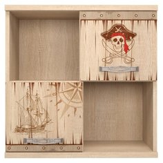 Полка для детской Ижмебель Квест 10 60х26 см , дуб сонома светлый