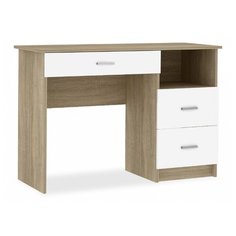 Столик туалетный NK-MEBEL Бланка, ДхШ: 110 х 43.5 см, белый/дуб сонома