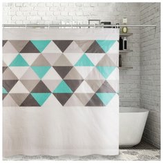 Штора для ванной Доляна Плиточка 180x180 4446541 плиточка