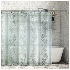 Штора для ванной Доляна Веточки 180x180 Веточки