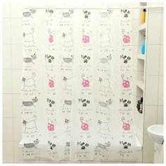 Штора для ванной Доляна Коты 180x180 коты