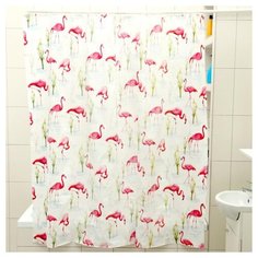 Штора для ванной Доляна Фламинго 180х180 3096007 фламинго
