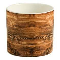 Горшок Дарите счастье Дерево 8 х 7,5 см коричневый/белый