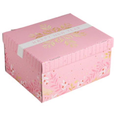 Коробка подарочная Дарите счастье Теплоты 30 × 15 × 24.5 см розовый