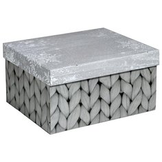 Коробка подарочная Дарите счастье Теплый дом 31.2 х 16.1 х 25.6 см серый