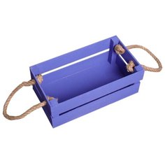 Кашпо Дарим красиво Двушка Лайт ручка веревка, 24.5x13.5x9 см фиолетовый