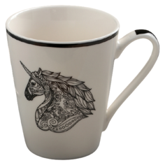 Доляна Кружка Единорог 320 мл белый