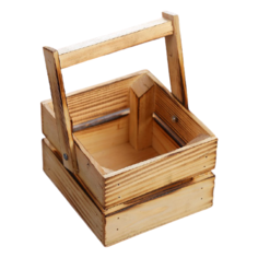 Кашпо Дарим красиво Однушка Лайт ручка складная 12 x 11 x 9 см обжиг