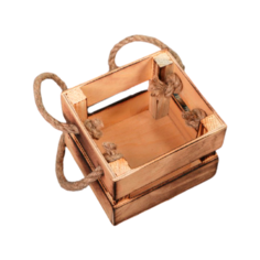 Кашпо Дарим красиво Однушка Лайт ручка верёвка, 12x11x9 см обжиг