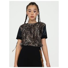 Футболка Nota Bene размер 152, коричневый/черный