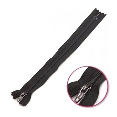 YKK Молния витая неразъемная 0561179/12, 12 см, черный/черный