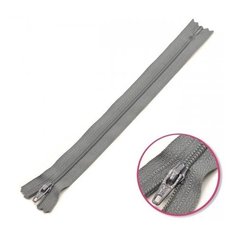 YKK Молния витая неразъемная 0561179/12, 12 см, мышино-серый/мышино-серый