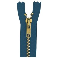 YKK Молния неразъёмная 0504219/14, 14 см, джинсово-голубой/латунь