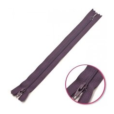 YKK Молния витая неразъемная 0561179/12, 12 см, баклажан/баклажан