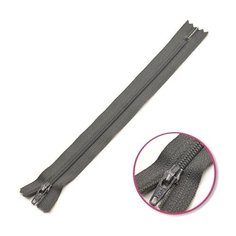 YKK Молния витая неразъемная 0561179/16, 16 см, 182 асфальтно-серый/асфальтно-серый