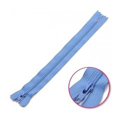 YKK Молния витая неразъемная 0561179/12, 12 см, голубой/голубой