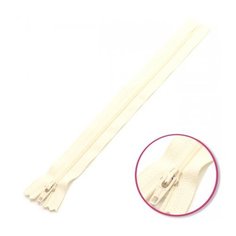 YKK Молния витая неразъемная 0561179/12, 12 см, грязно-белый/грязно-белый