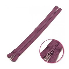 YKK Молния витая неразъемная 0561179/12, 12 см, баклажановый/баклажановый