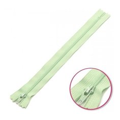 YKK Молния витая неразъемная 0561179/12, 12 см, пастельно-зеленый/пастельно-зеленый