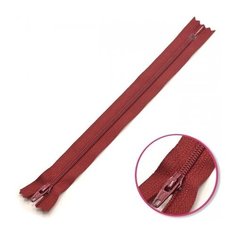 YKK Молния витая неразъемная 0561179/12, 12 см, красное вино/красное вино