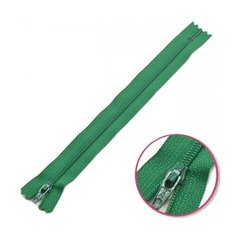 YKK Молния витая неразъемная 0561179/16, 16 см, зеленый/зеленый