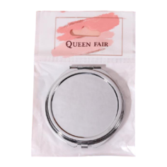 Зеркало косметическое карманное Queen fair 252573 серебристый