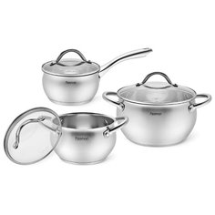 Набор посуды Fissman Nancy 5830 6 пр. металлик