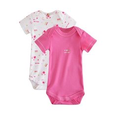 Боди Наша мама размер 62, белый/розовый