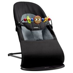 Шезлонг BabyBjorn Balance Soft (хлопок набор) черный/серый