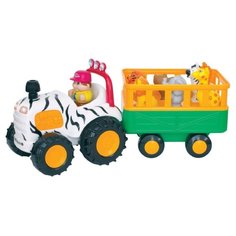 Развивающая игрушка Kiddieland Трактор Сафари белый/желтый/зеленый
