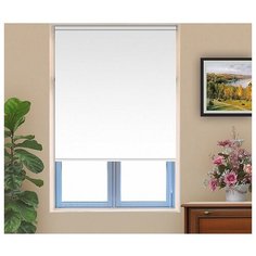 Рулонная штора Эскар миниролло Blackout (белый), 57х160 см