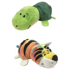 Мягкая игрушка 1 TOY Вывернушка Радужный тигр-Черепашка 12 см
