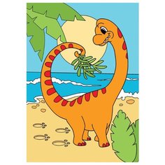 Школа талантов Картина по номерам "Динозаврик" 15х21 см (4992648)